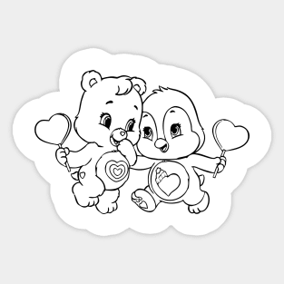 Twin care bears Sticker